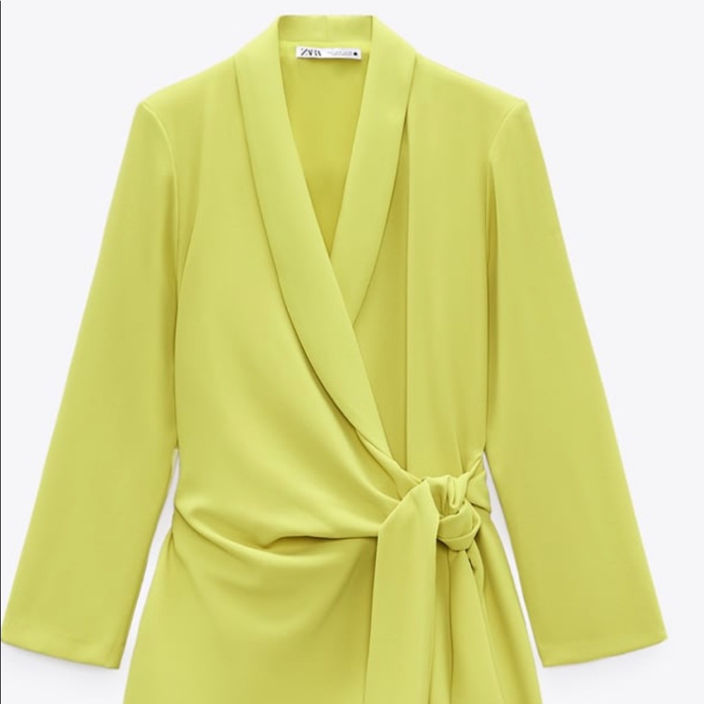 Zara pareo mini lime green